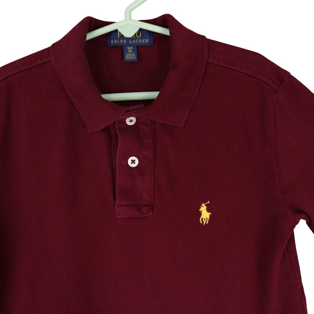 Polo Ralph Lauren Shirt Boys S 8 Short Sleeve Pique Pony School Uniform